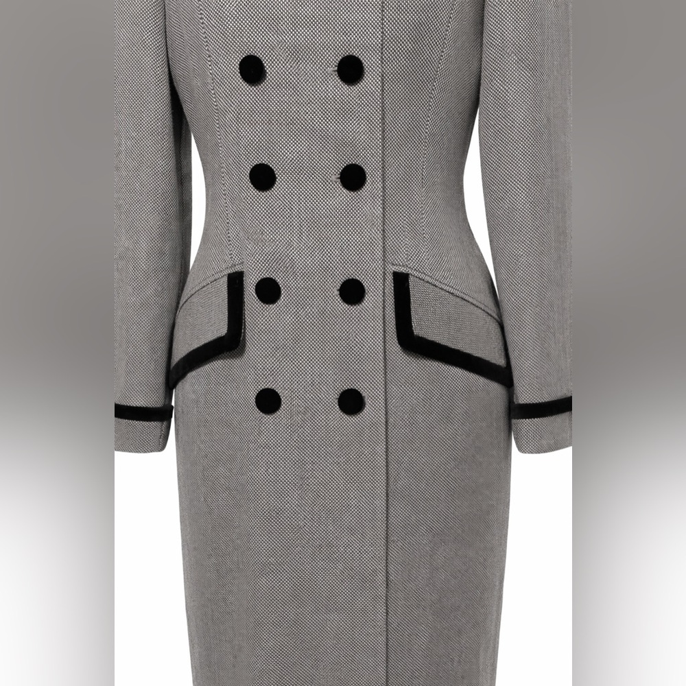 Vintage Kasper dress- modern suiting. Retro style- 6 - Picture 4 of 5